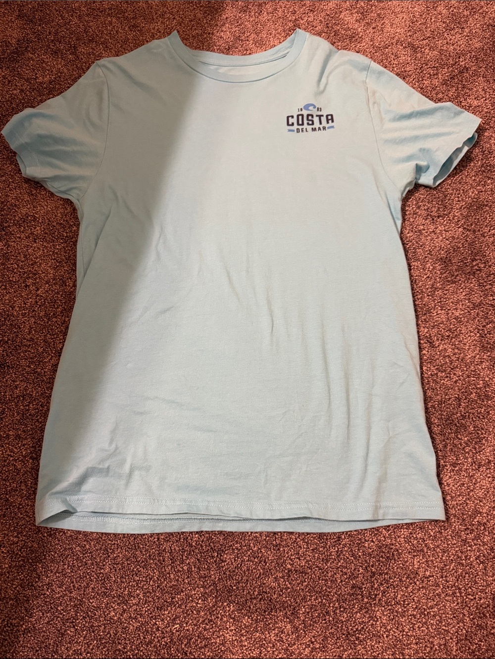 Costa Light Blue Short Sleeve Logo Tee